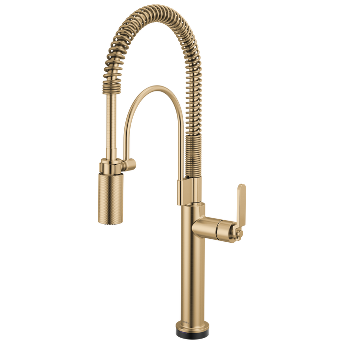Brizo Litze 64344LF SmartTouch Semi-Professional Kitchen Faucet - Industrial Handle - Luxe Gold