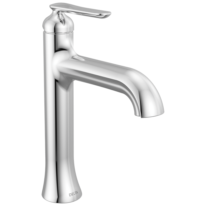 Delta Bonacci 645 Single Handle Mid-Height Bathroom Faucet - Lumicoat Chrome
