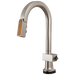 Brizo Frank Lloyd Wright 64922LF SmartTouch Pull-Down Prep Faucet with Arc Spout and Wood Spout - Less Handle - Stainless / Wood