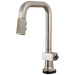 Brizo Frank Lloyd Wright 64923LF SmartTouch Pull-Down Prep Faucet with Square Spout and Wood/Concrete Wand - Less Handle - Stainless / Wood