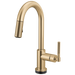 Brizo Litze 64943LF Smarttouch Pull-Down Prep Faucet with Arc Spout - Knurled Handle - Luxe Gold