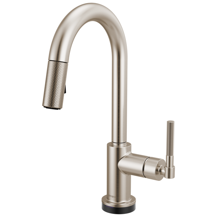 Brizo Litze 64943LF Smarttouch Pull-Down Prep Faucet with Arc Spout - Knurled Handle - Stainless