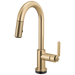 Brizo Litze 64944LF Smarttouch Pull-Down Prep Faucet with Arc Spout - Industrial Handle - Luxe Gold