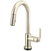 Brizo Litze 64944LF Smarttouch Pull-Down Prep Faucet with Arc Spout - Industrial Handle - Polished Nickel