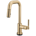 Brizo Litze 64953LF Smarttouch Pull-Down Prep Faucet with Square Spout - Knurled Handle - Luxe Gold