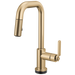 Brizo Litze 64954LF Smarttouch Pull-Down Prep Faucet with Square Spout - Industrial Handle - Luxe Gold