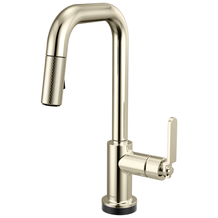 Brizo Litze 64954LF Smarttouch Pull-Down Prep Faucet with Square Spout - Industrial Handle - Polished Nickel
