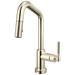 Brizo Litze 64963LF Smarttouch Pull-Down Prep Faucet with Angle Spout - Knurled Handle - Polished Nickel