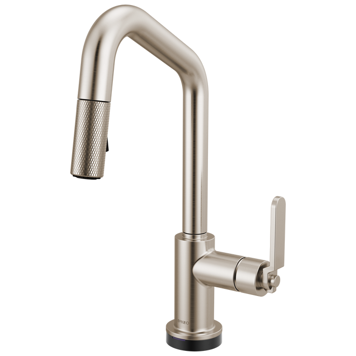 Brizo Litze 64964LF Smarttouch Pull-Down Prep Faucet with Angle Spout - Industrial Handle - Stainless