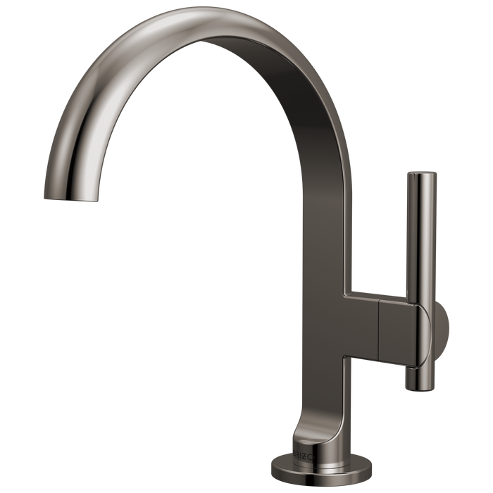Brizo Roccesco 650110LF Single-Handle Lavatory Faucet with Arc Spout - Brilliance Black Onyx