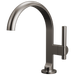 Brizo Roccesco 650110LF Single-Handle Lavatory Faucet with Arc Spout - Brilliance Black Onyx