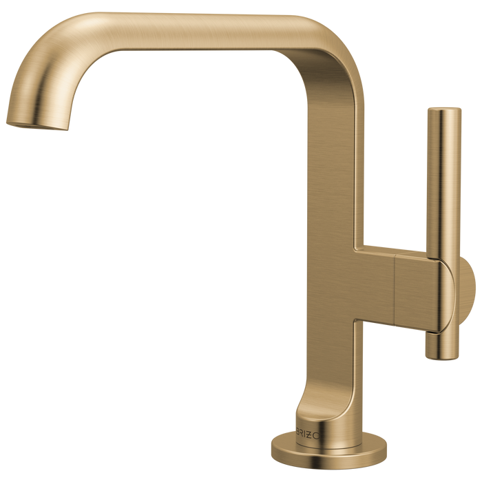 Brizo Roccesco 650111LF Single-Handle Lavatory Faucet with Square Spout - Luxe Gold