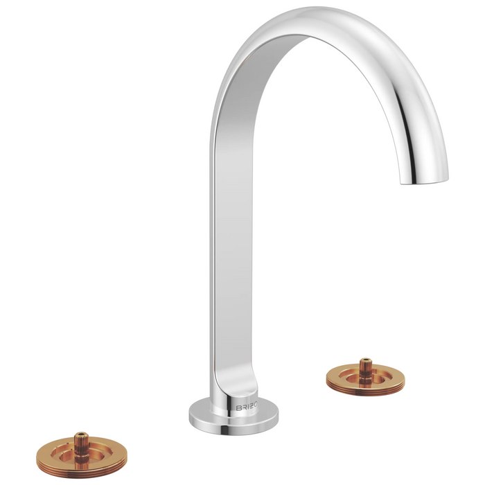 Brizo Roccesco 653110LF Widespread Lavatory Faucet with Arc Spout - Less Handles - Chrome