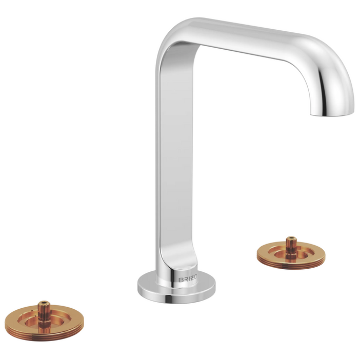 Brizo Roccesco 653111LF Widespread Lavatory Faucet with Square Spout - Less Handles - Chrome