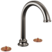 Brizo Beauclere 65365LF Widespread Lavatory Faucet with Arc Spout - Less Handles 1.2 GPM - Brilliance Black Onyx