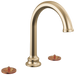 Brizo Beauclere 65365LF Widespread Lavatory Faucet with Arc Spout - Less Handles 1.2 GPM - Luxe Gold