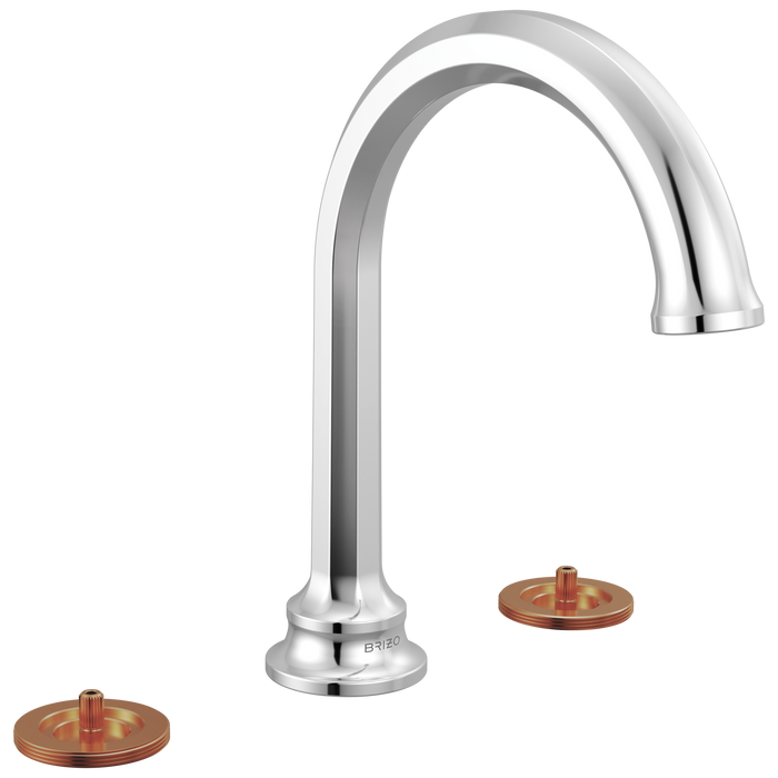 Brizo Beauclere 65365LF Widespread Lavatory Faucet with Arc Spout - Less Handles 1.2 GPM - Chrome