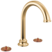 Brizo Beauclere 65365LF Widespread Lavatory Faucet with Arc Spout - Less Handles 1.2 GPM - Polished Gold