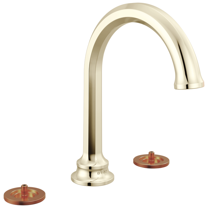 Brizo Beauclere 65365LF Widespread Lavatory Faucet with Arc Spout - Less Handles 1.2 GPM - Polished Nickel