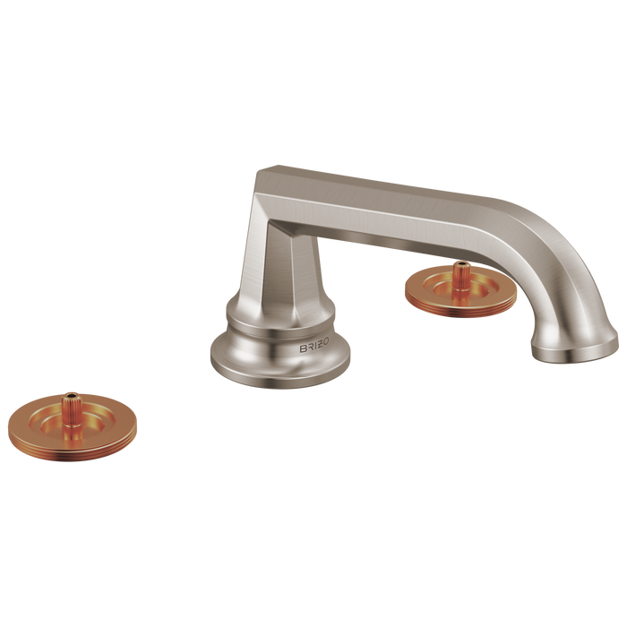 Brizo Beauclere 65366LF Widespread Lavatory Faucet with Low Spout - Less Handles 1.2 GPM - Luxe Nickel