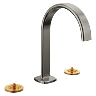 Brizo Allaria: Widespread Lavatory Faucet with Arc Spout - Less Handles