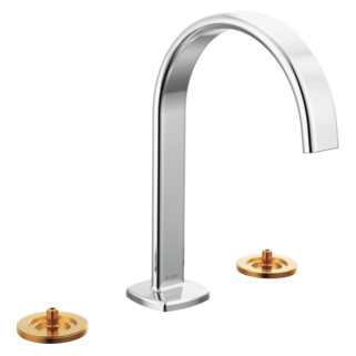 Brizo Allaria: Widespread Lavatory Faucet with Arc Spout - Less Handles