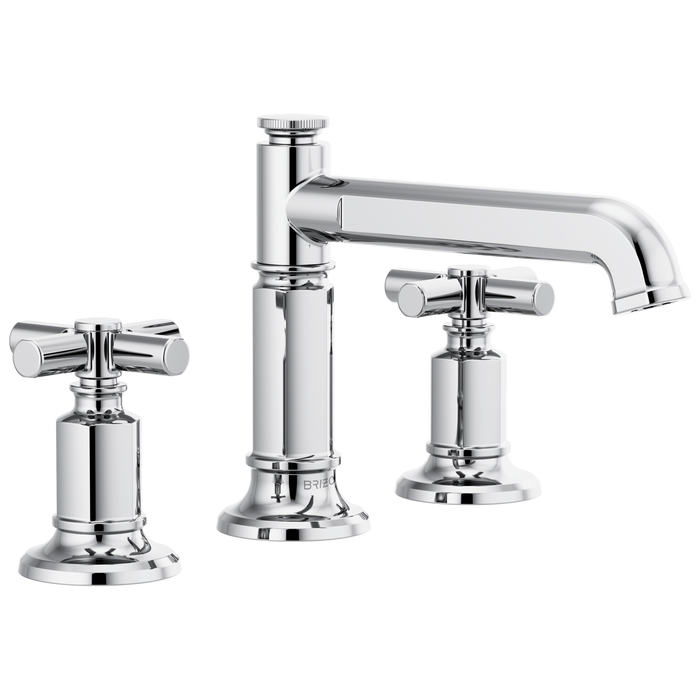 Brizo Invari 65377LF Widespread Lavatory Faucet with Column Spout - Less Handles 1.2 GPM - Chrome