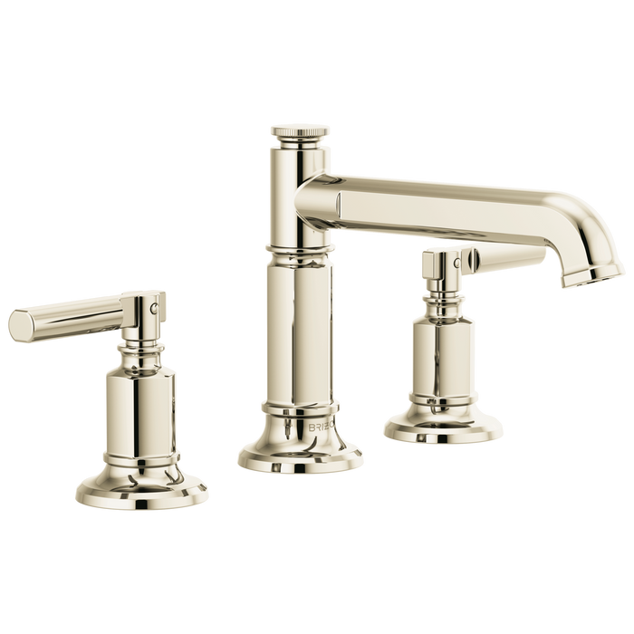 Brizo Invari 65377LF Widespread Lavatory Faucet with Column Spout - Less Handles 1.2 GPM - Polished Nickel