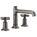 Brizo Invari 65377LF Widespread Lavatory Faucet with Column Spout - Less Handles 1.2 GPM - Luxe Steel
