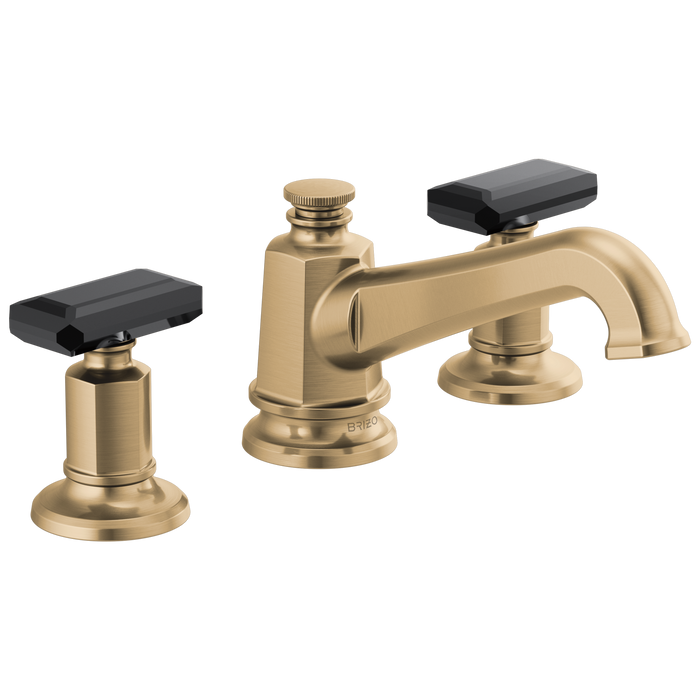Brizo Invari 65378LF-PGLHP Widespread Lavatory Faucet with Angled Spout - Less Handles 1.2 GPM - Luxe Gold