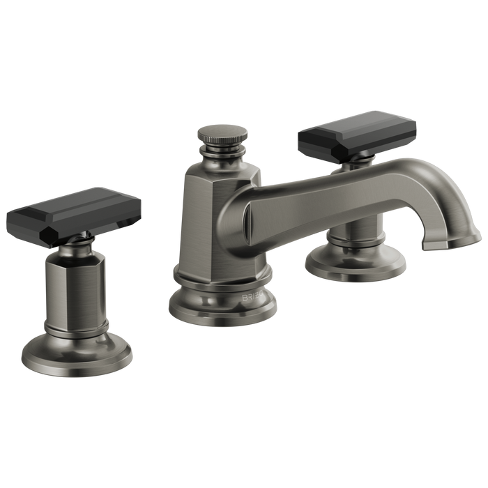 Brizo Invari 65378LF-PGLHP Widespread Lavatory Faucet with Angled Spout - Less Handles 1.2 GPM - Luxe Steel