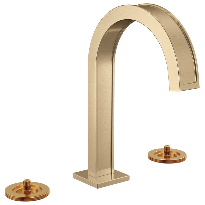 Brizo Frank Lloyd Wright 65399LF Widespread Lavatory Faucet with Arc Spout - Less Handles - Luxe Gold