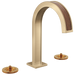 Brizo Frank Lloyd Wright 65399LF Widespread Lavatory Faucet with Arc Spout - Less Handles - Luxe Gold / Wood