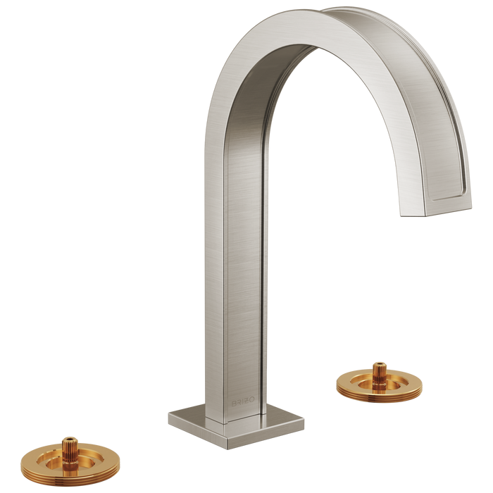 Brizo Frank Lloyd Wright 65399LF Widespread Lavatory Faucet with Arc Spout - Less Handles - Luxe Nickel