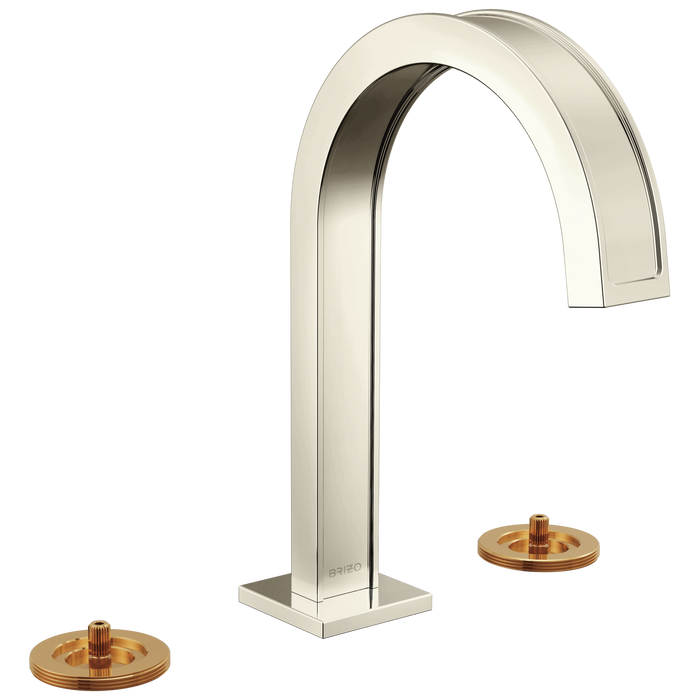 Brizo Frank Lloyd Wright 65399LF Widespread Lavatory Faucet with Arc Spout - Less Handles - Polished Nickel