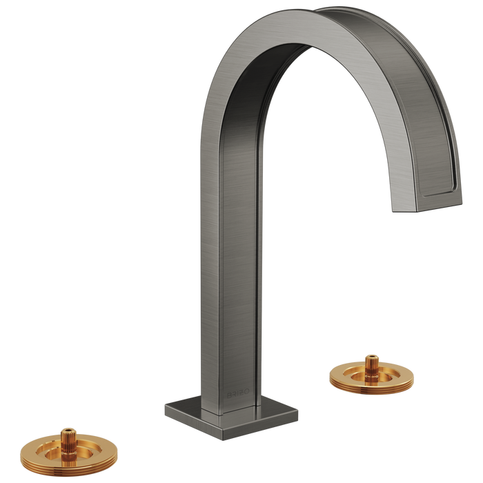 Brizo Frank Lloyd Wright 65399LF Widespread Lavatory Faucet with Arc Spout - Less Handles - Luxe Steel