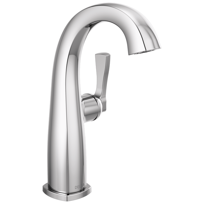 Delta Stryke 677 Single Handle Mid-Height Bathroom Faucet - Lumicoat Chrome