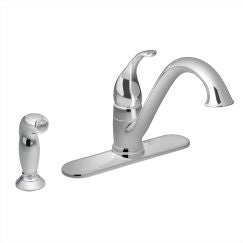 Moen 67840 High-Arc Kitchen Faucet with Sidespray from the Camerist Collection in Chrome