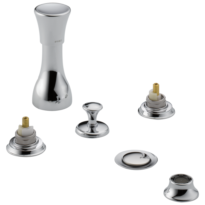 Brizo Brizo Baliza: 4-Hole Mount Bidet Faucet with Vacuum Breaker - Less Handles