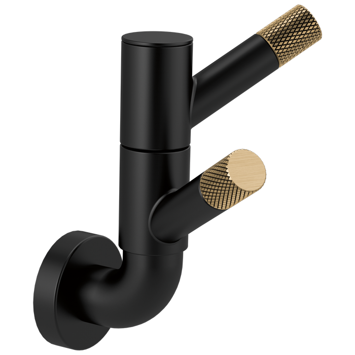 Rotating Double Robe Hook With Knurling