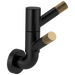 Rotating Double Robe Hook With Knurling