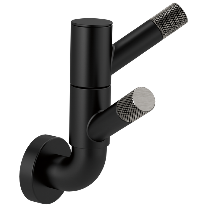 Rotating Double Robe Hook With Knurling
