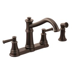 Moen 7255 Belfield Two Handle Kitchen Faucet with Spray in Oil Rubbed Bronze