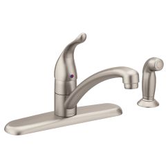 Moen 7430 Chateau One Handle Kitchen Faucet with Spray in Spot Resist Stainless