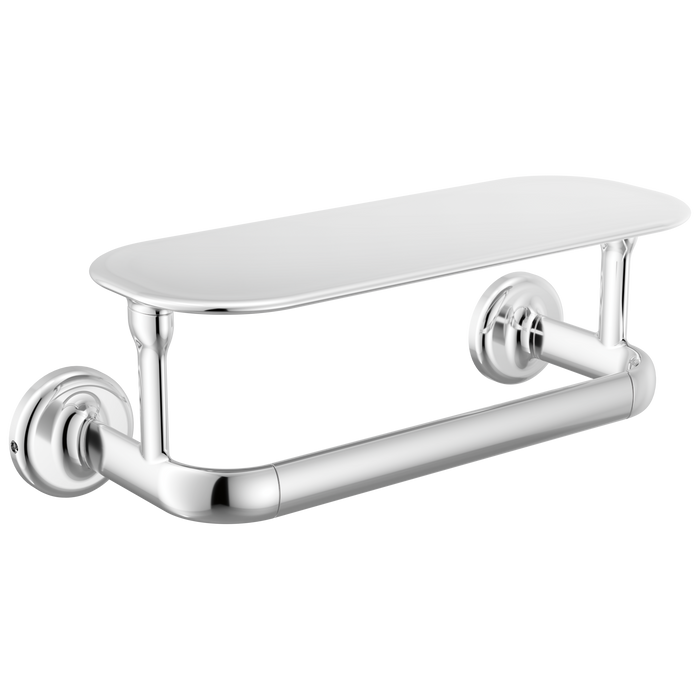Delta Bonacci 74508 8" Towel Bar with Shelf - Chrome
