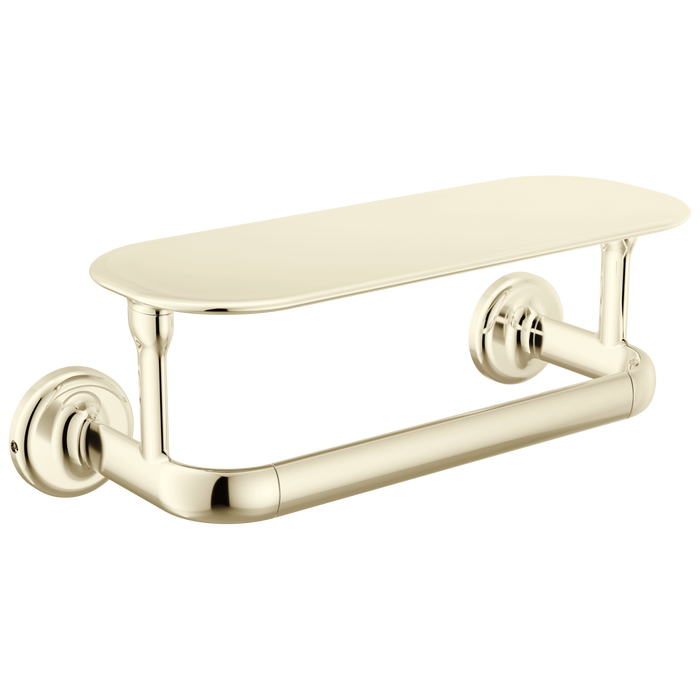 Delta Bonacci 74508 8" Towel Bar with Shelf - Polished Nickel