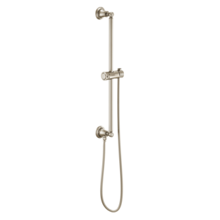 Brizo Universal Showering: Classic Round Slide Bar With Hose