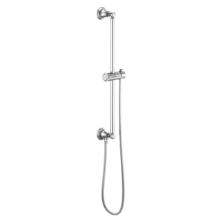 Brizo Universal Showering: Classic Round Slide Bar With Hose