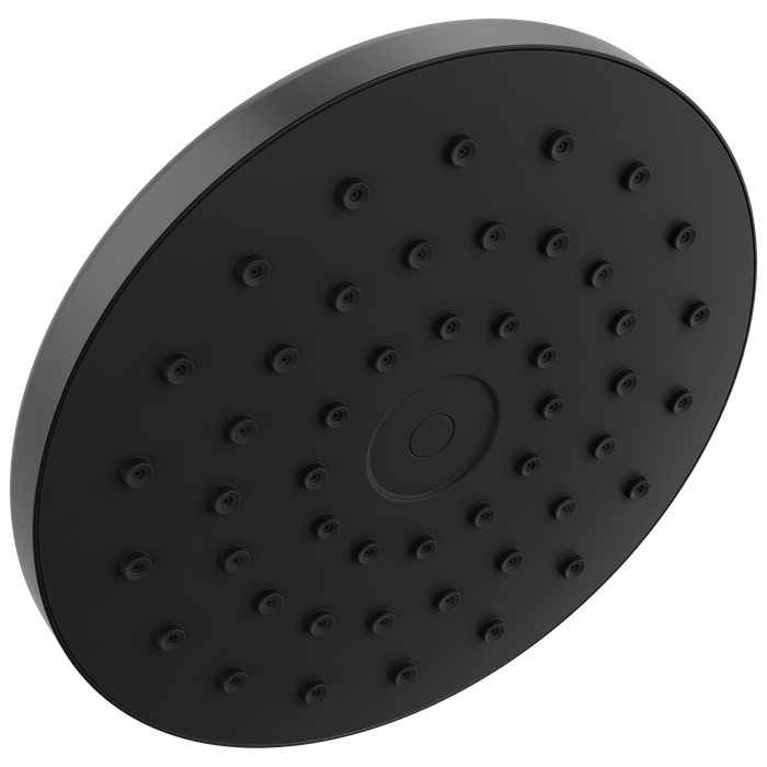 Delta Universal Showering Components 75103BL PivotPro Raincan Shower Head with TouchClean Spray Face - Matte Black