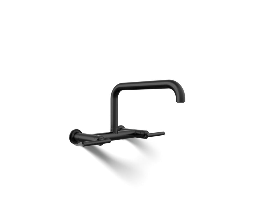 KOHLER Purist Two-hole wall-mount bridge kitchen sink faucet